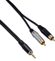 Bespeco 3,5mm Stecker-2x RCA-Stecker 3m RKYMSR300