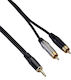 Bespeco Καλώδιο Ήχου 3.5mm male - 2x RCA male Μαύρο 3m RKYMSR300