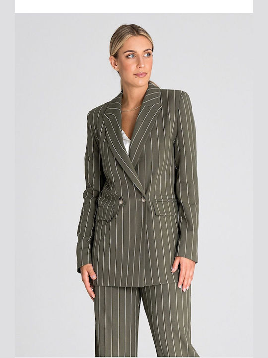 Figl Long Women's Blazer Green