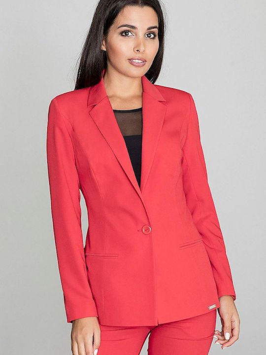 Figl Long Women's Blazer Red