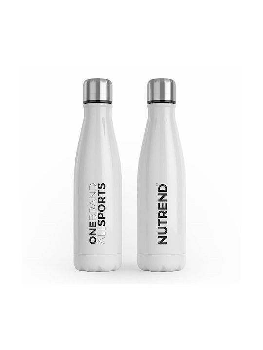 Nutrend Water Bottle Stainless Steel 750ml White