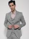 Tresor Men's Summer Suit Jacket Regular Fit Grey