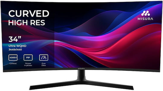 MISURA EG34RWA Ултраширок VA HDR Curved Монитор 34" QHD 3440x1440 165Hz с Време за Реакция 1мс GTG