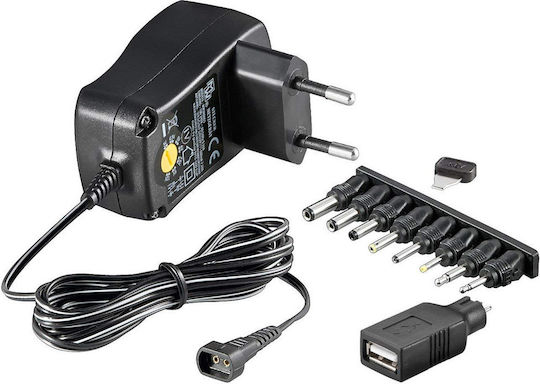 Universal Φορτιστής 3 V 4.5 V 5 V 6 V 7.5 V 9 V 12 V Incl 8 Adapter Plug + Usb