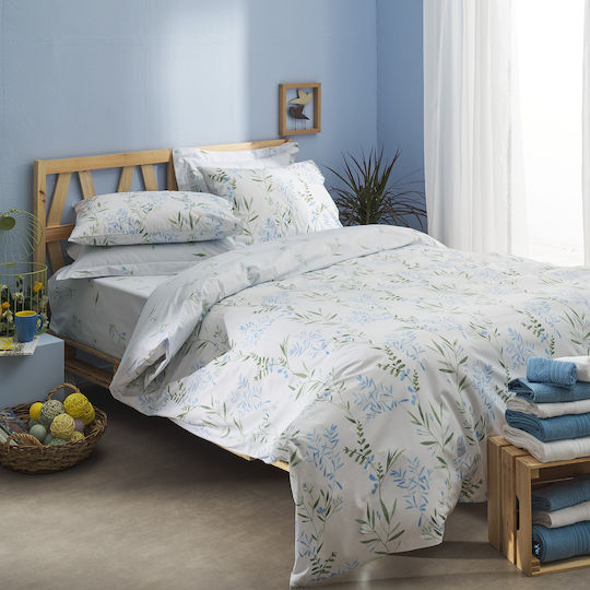 Charalambidis Textiles Покривало Кингсайз от Памук & Полиестер Blue 220x230см