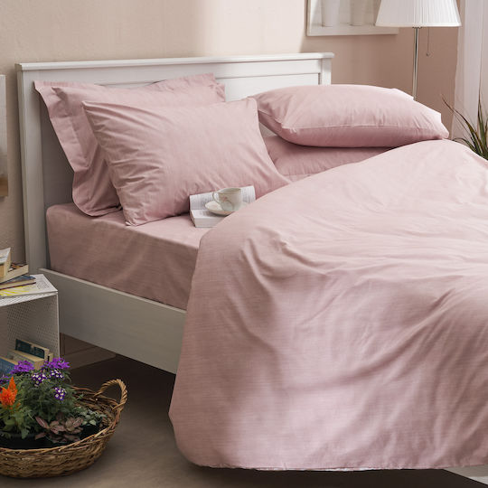 Charalambidis Textiles Покривало Единично от Памук & Полиестер Розов 160x230см