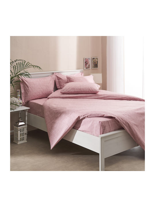Charalambidis Textiles Κουβερλί Υπέρδιπλο από Βαμβάκι & Πολυεστέρα Σομόν 220x230cm