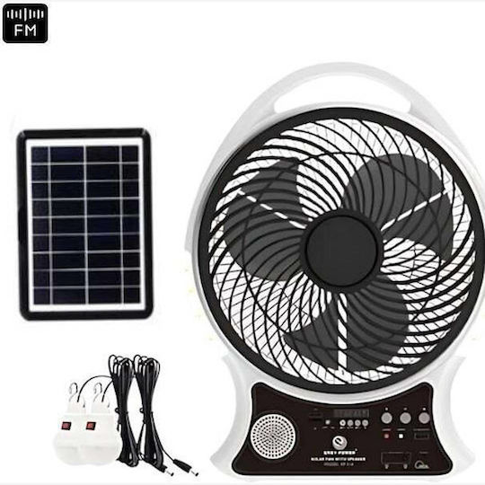 Sistem Solar Cu Ventilator Cu 2 Becuri Radio Și Încărcare USB Q-F620