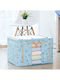 Fabric Storage Box with Lid Transparent 60x42x40cm
