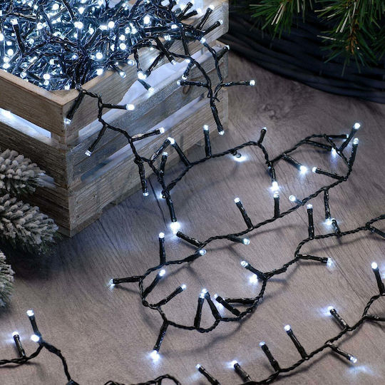 200 Λαμπάκια LED 20μ. Λευκά Ηλιακά σε Σειρά