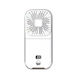 Portable Flippy Fan 3 In 1 Handheld Neck Desk 16.7 X 8 X 1.9 Cm 3 Speed Levels Usb Charging Foldable Digital Display Phone Holder White