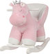 Kikka Boo Fabric Rocking Toy Hippo for 12+ months with Max Load Capacity 30kg Pink