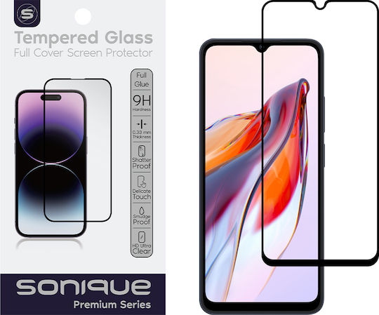 Sonique Hardy Glass 2.5D Full Glue Стъклен Протектор Full Face (Xiaomi Redmi 10C / Redmi 12C / Poco C40 / Poco C55)