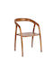 Dotty Dining Room Wooden Armchair Coffee 55x56.5x79.5cm