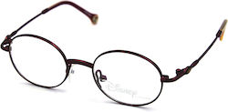Disney Metal Eyeglass Frame Burgundy 00701