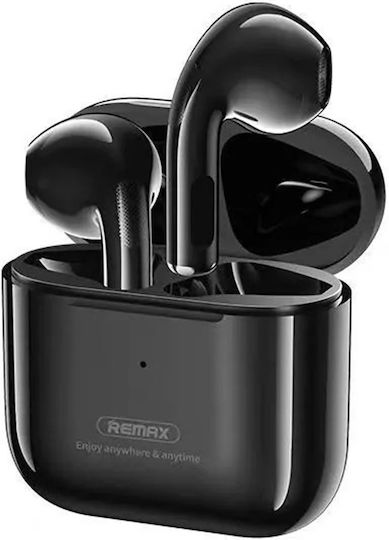 Remax TWS-10i Earbud Bluetooth Handsfree Ακουστικά με Αντοχή στον Ιδρώτα και Θήκη Φόρτισης Μαύρα