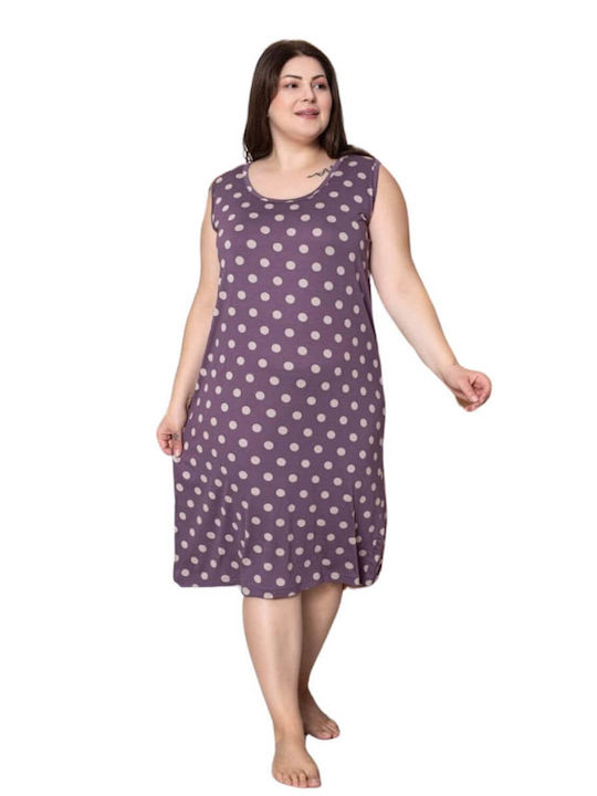 Sleeveless Homewear Nightgown 5194 Purple