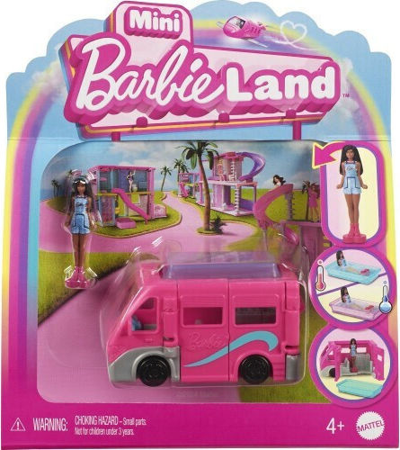 Mattel Παιχνίδι Μινιατούρα Mini BarbieLand - Doll and Dreamcamper