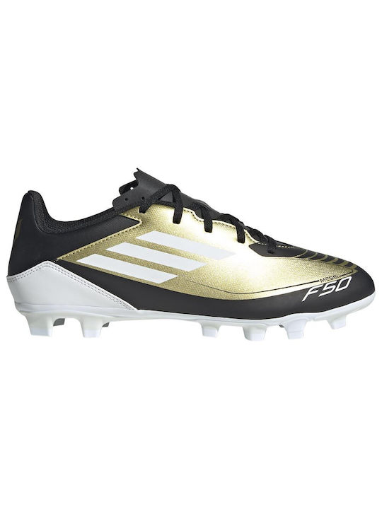 Adidas F50 Club Messi Low Football Shoes FxG with Cleats Gold