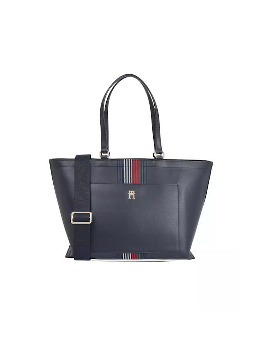 Tommy Hilfiger Γυναικεία Τσάντα Tote Χειρός Μπλε