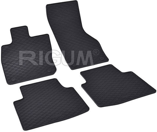 Rigum Set of Front and Rear Mats 4pcs for Skoda Superb Volkswagen Passat 2023 Black