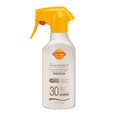 Carroten Magic Tan & Protect Waterproof Sunscreen Cream for the Body SPF30 in Spray 270ml