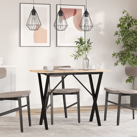Table Dining Room from Solid Wood & Metal Coffee 100x50x75cm