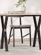 Table Dining Room from Solid Wood & Metal Coffee 100x50x75cm