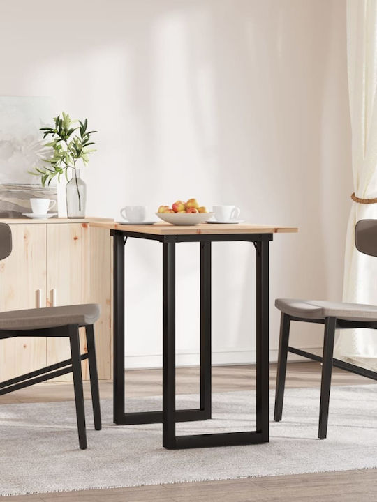 Table Dining Room from Solid Wood & Metal Coffee 80x50x75.5cm