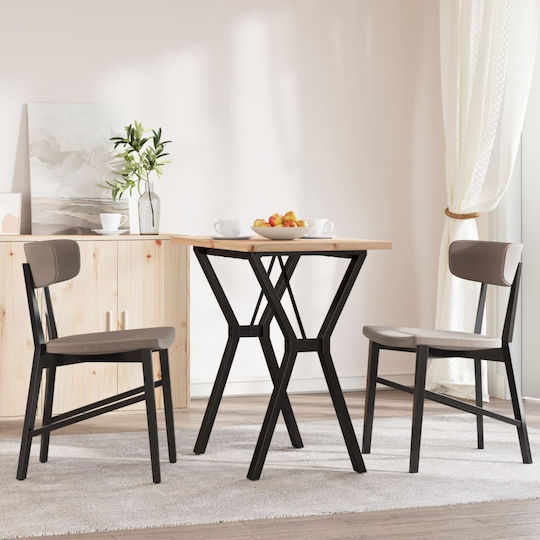 Table Dining Room from Solid Wood & Metal Coffee 80x50x75.5cm