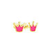 Eforo Gold Plated Kids Earrings Studs Crowns from Silver