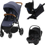 Britax Romer B-Agile R Ρυθμιζόμενο Καρότσι 2 σε 1 Kατάλληλο για Nεογέννητο Navy Ink Brown 10kg