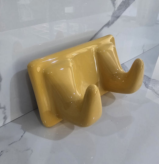 Vitruvit 42635420 Cârlig de Baie Dublu cu șuruburi ​16x10cm Galben