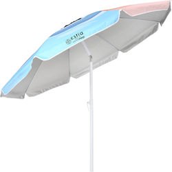 Estia Foldable Beach Umbrella Aluminum Diameter 2m with UV Protection and Air Vent Serene Shores