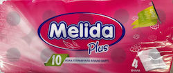 Melida Plus Χαρτί Υγείας 10 Ρολά 4 Φύλλων Melida Plus Χαρτί Υγείας 10 Ρολά 4 Φύλλων