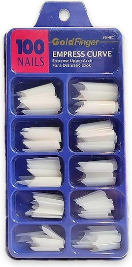 Finger Εmpress Curve Tips Νυχιών σε Χρυσό Χρώμα 100τμχ WD55422