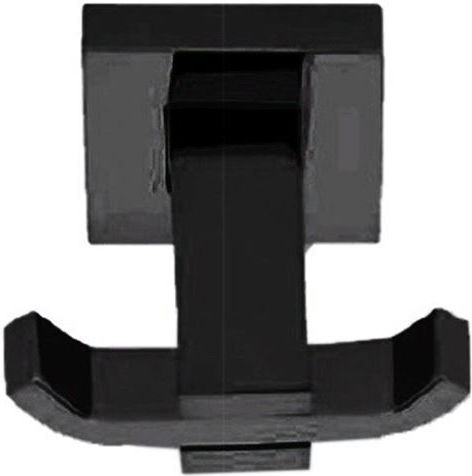 Import Hellas 3188 Cârlig de Baie Dublu cu șuruburi Negru