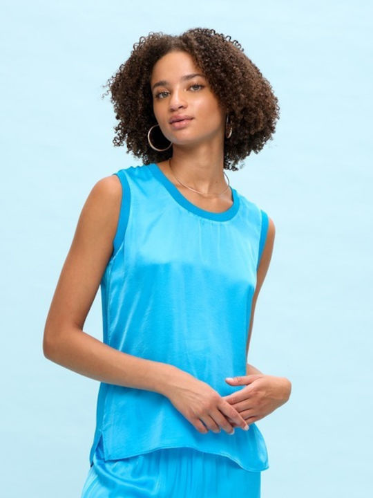 Passager Women's Athletic Blouse Sleeveless Blue