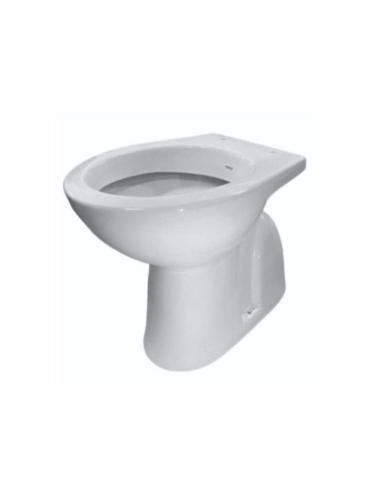 Floor-Standing Toilet Bottom Siphon White