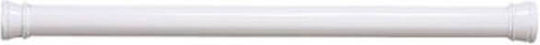 Telescopic Straight Shower Curtain Rod with Suction Cup Aluminium White 90-160cm