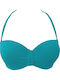 Strapless Bikini Top Πετρόλ