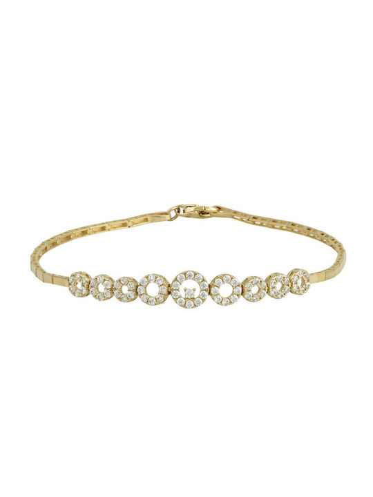 Bracelet made of Gold 14K with Zircon