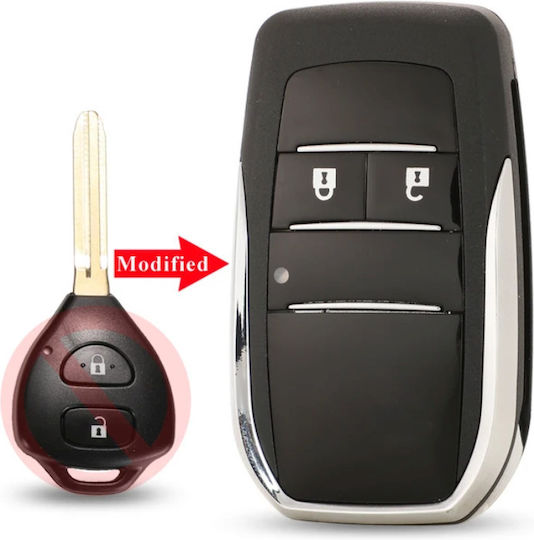 Car Key Shell with Blade with 2 Buttons for Toyota