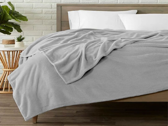Pătură Fleece Supradublă 220x260 cm Gri