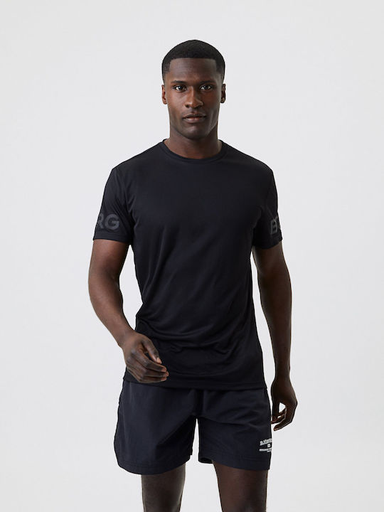 Björn Borg Men's Athletic T-shirt Short Sleeve Black