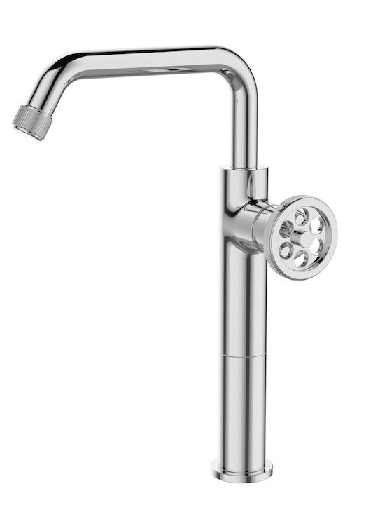Karag Inna 23515 Mixing Tall Sink Faucet Silver