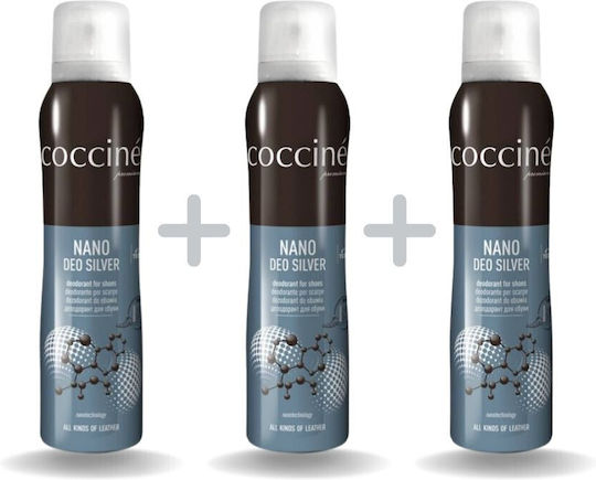 Zes-20 Set 3x Shoe Deodorant Nano Deo Silver Coccine 150ml