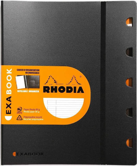 Rhodia Notebook 80 Sheets A4 with Blank Pages Black