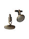 Brass Cufflinks Satin Finish 15x20mm