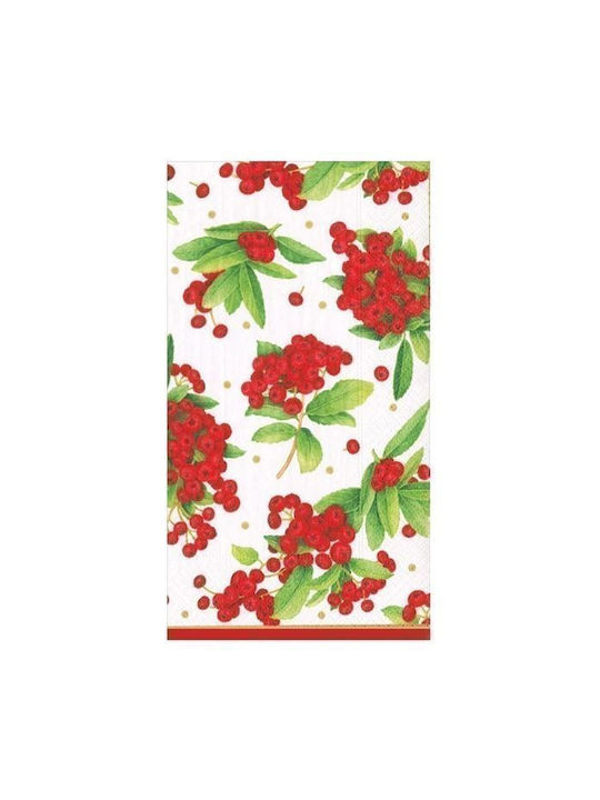 Caspari Christmas Napkins Red L10.8xW19.7cm.